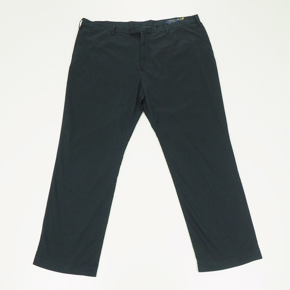 Polo Ralph Lauren Chino Pants Mens 44 x 32 Black Khaki Classic Fit Stretch Blend - Picture 1 of 5